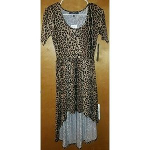 •Almost Famous• Cheetah Print High Low Dress